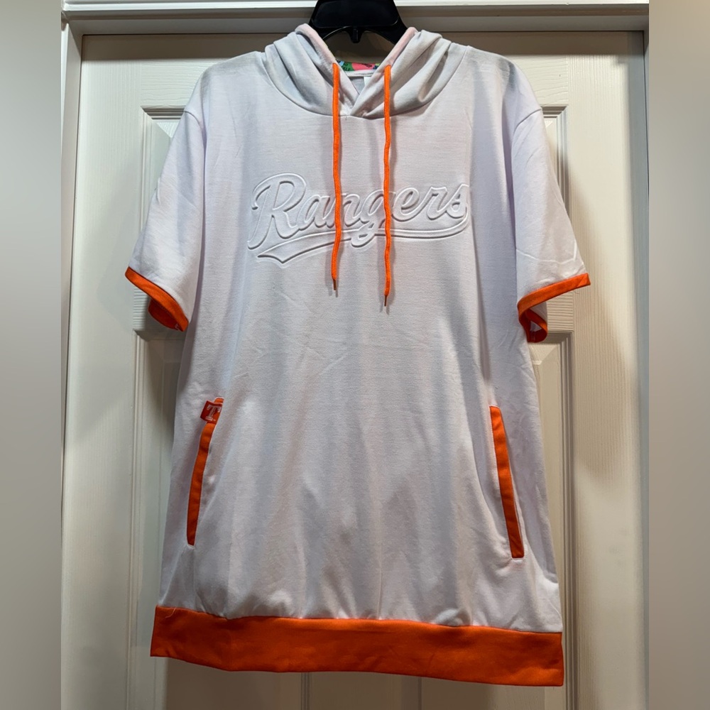 Texas Rangers Whataburger White Hoodie with Orange Accents